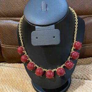 J Crew Maroon Necklace Adjustable Clasp